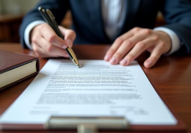 Abogado consultando documentos legales en Madrid